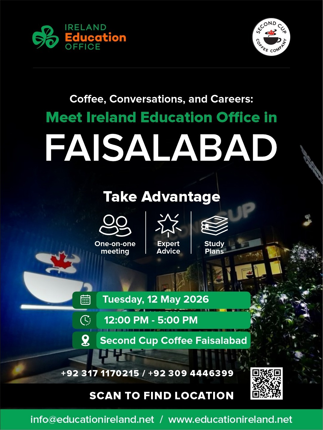 Coffee, Conversations, and Careers: An Exclusive Meet with the Ireland Education Office team in Faisalabad
