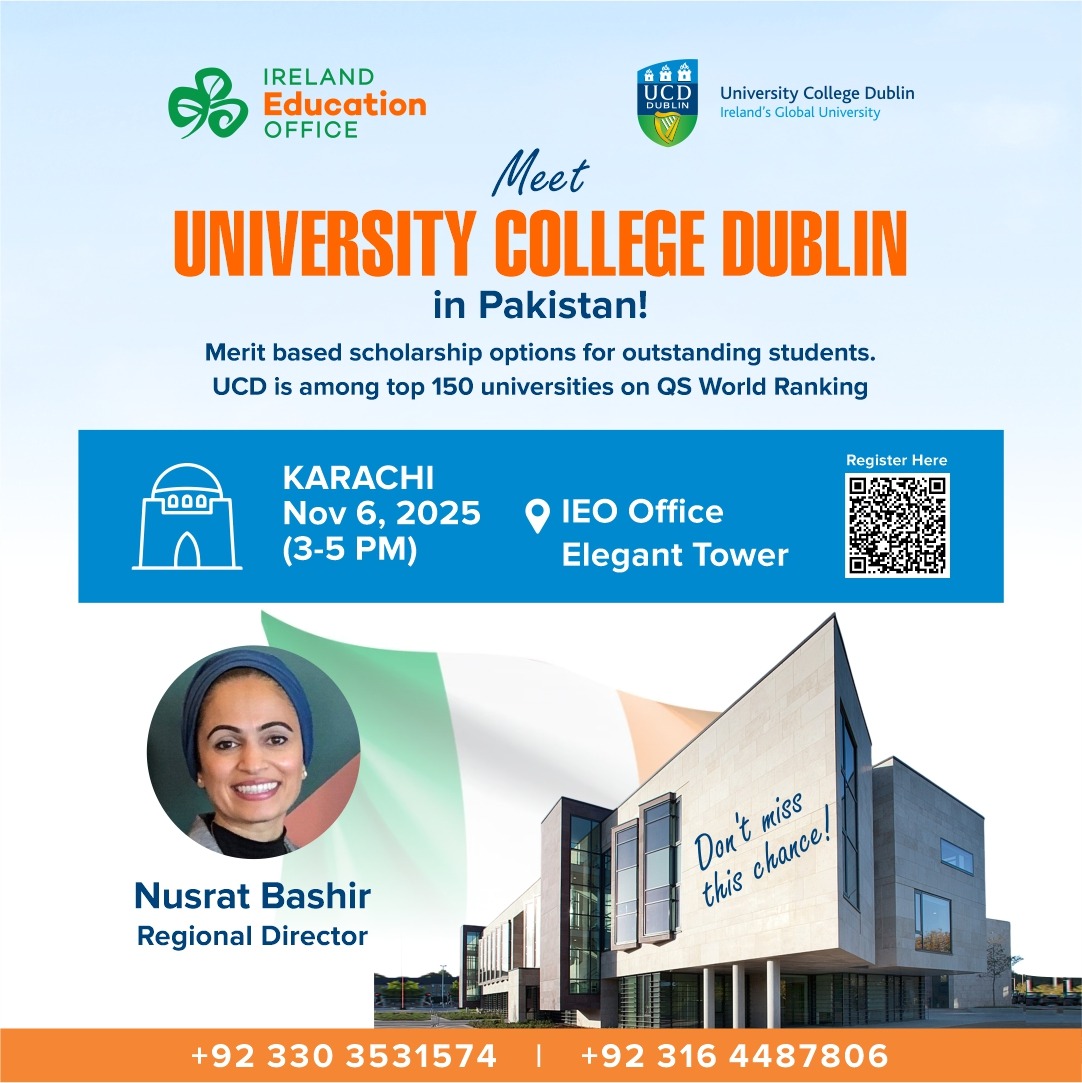 Meet University College Dublin (UCD) in Karachi