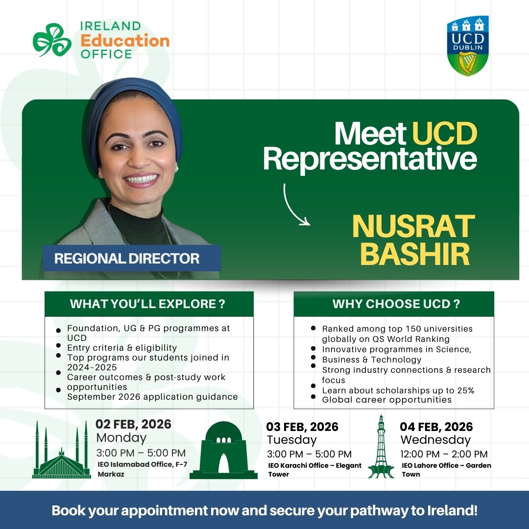 Meet Face-to-Face UCD Representative in Islamabad