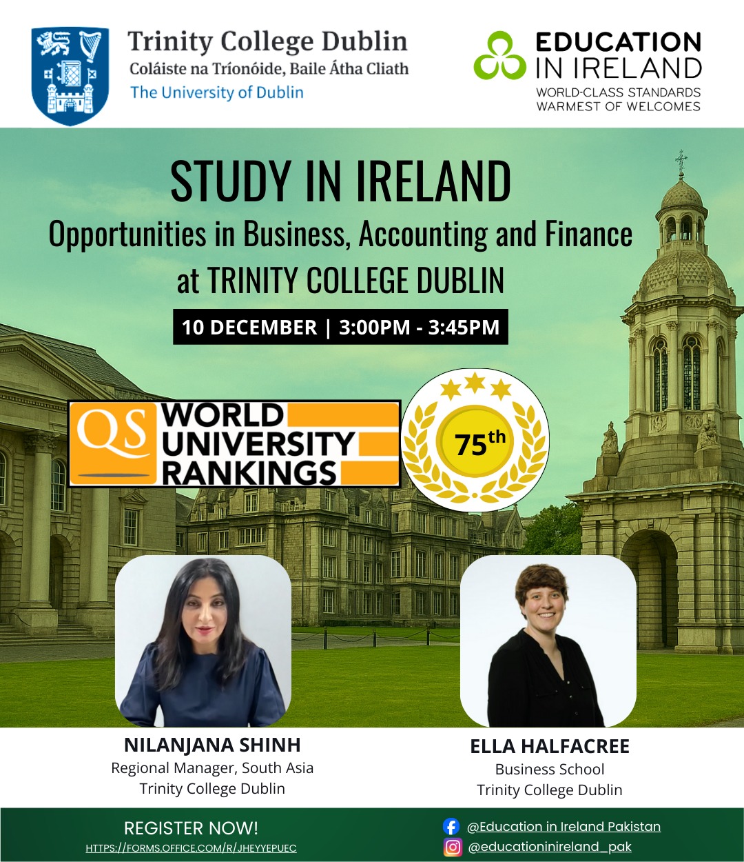 Talk to Trinity College Dublin